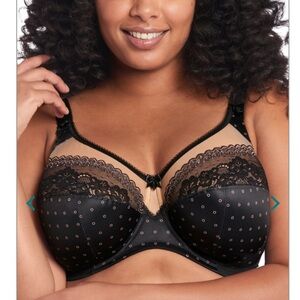 Bridget black banded bra by Goddess size 38L